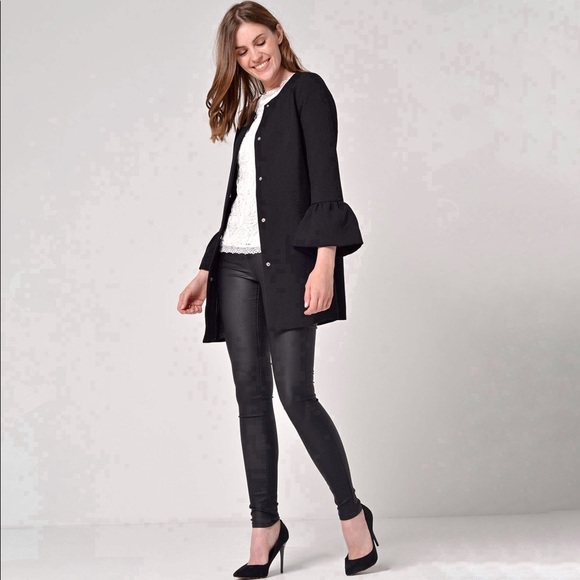 Only Chai Frill Sleeve Coat - Picture 2 of 11